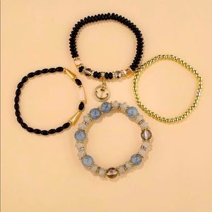 4 Piezas. Pulsera con cuenta con diseño de ancla
